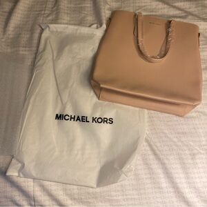 michael kors pink/tan bag